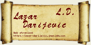 Lazar Darijević vizit kartica